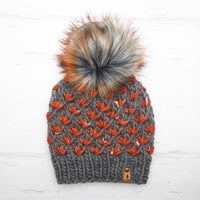 Luxe Line Lotus Flower Beanie (Burnt Orange) | Adult