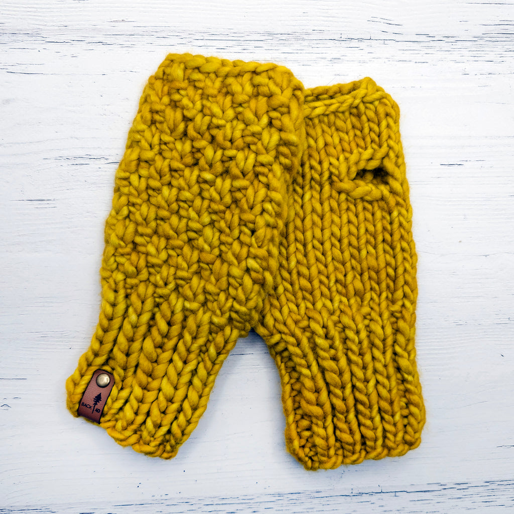 Luxe Line Alpine Fingerless Mitts (Frank Ochre) | Adult O/S