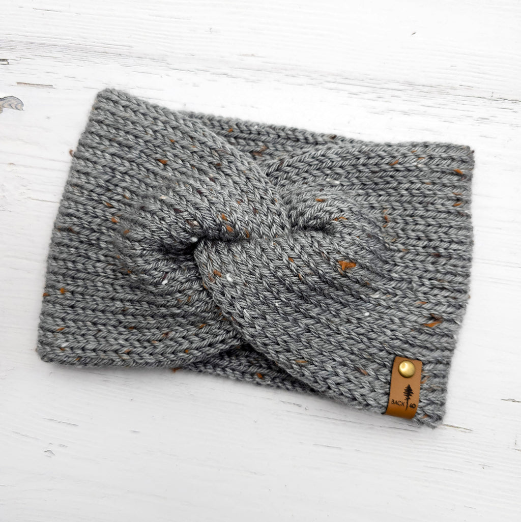 Twist Headband | Grey Tweed