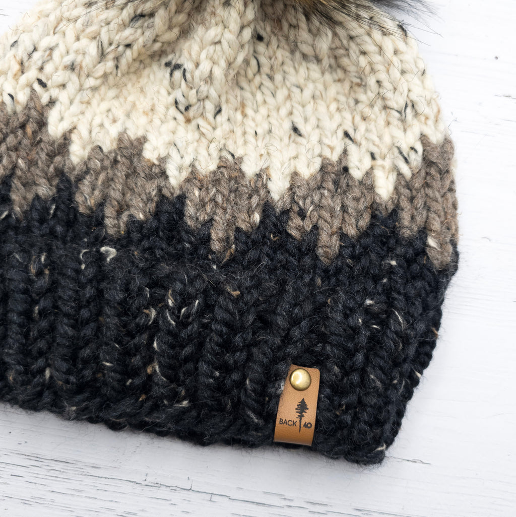 Classic Line Ombre Beanie (Obsidian) | Adult