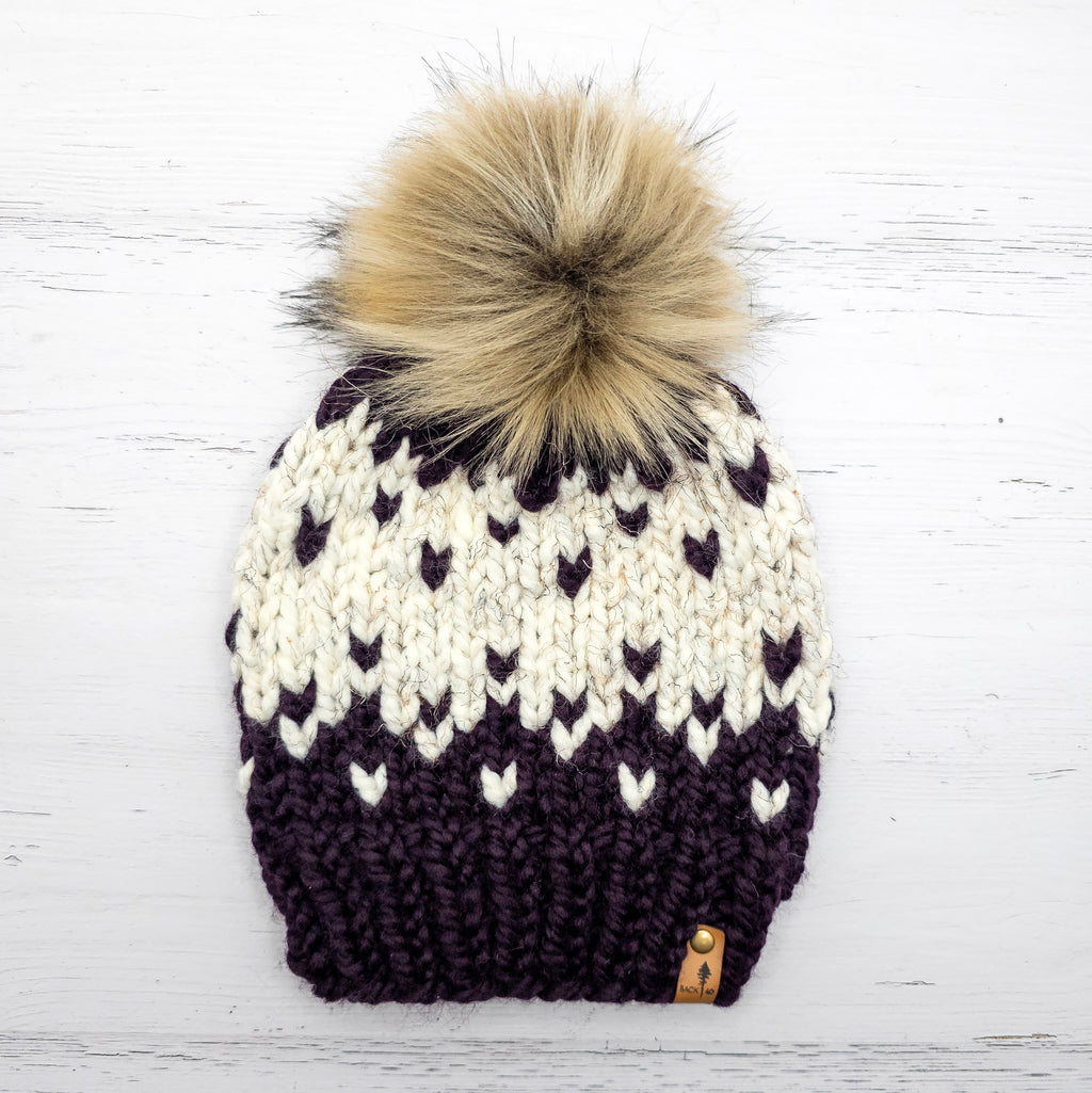 Primaveral Beanie (Eggplant/Wheat) | 3-9 Years