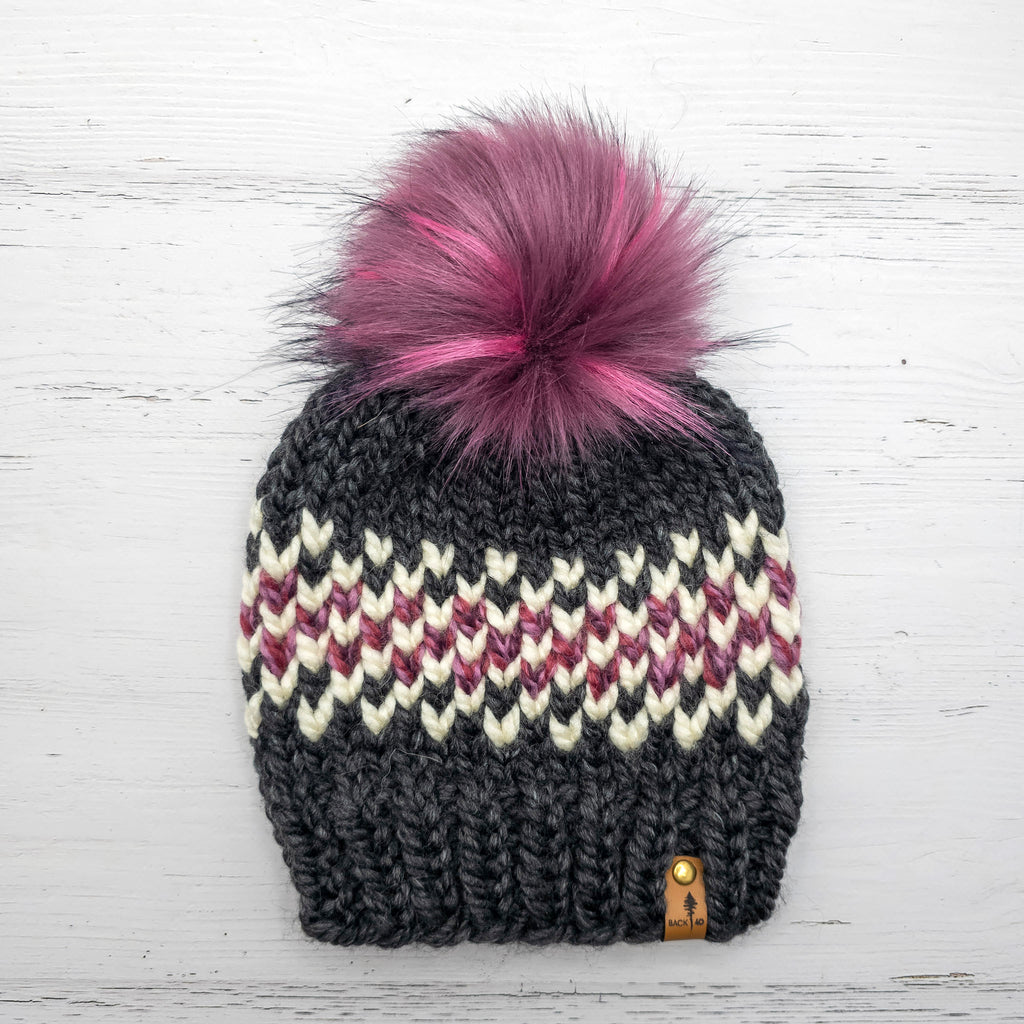 Cascadia Toque (Charcoal/Wildberry) | 3-9 Years