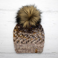 Luxe Line Sunrise Beanie (Whole Grain/Piedras) | 3-9 years