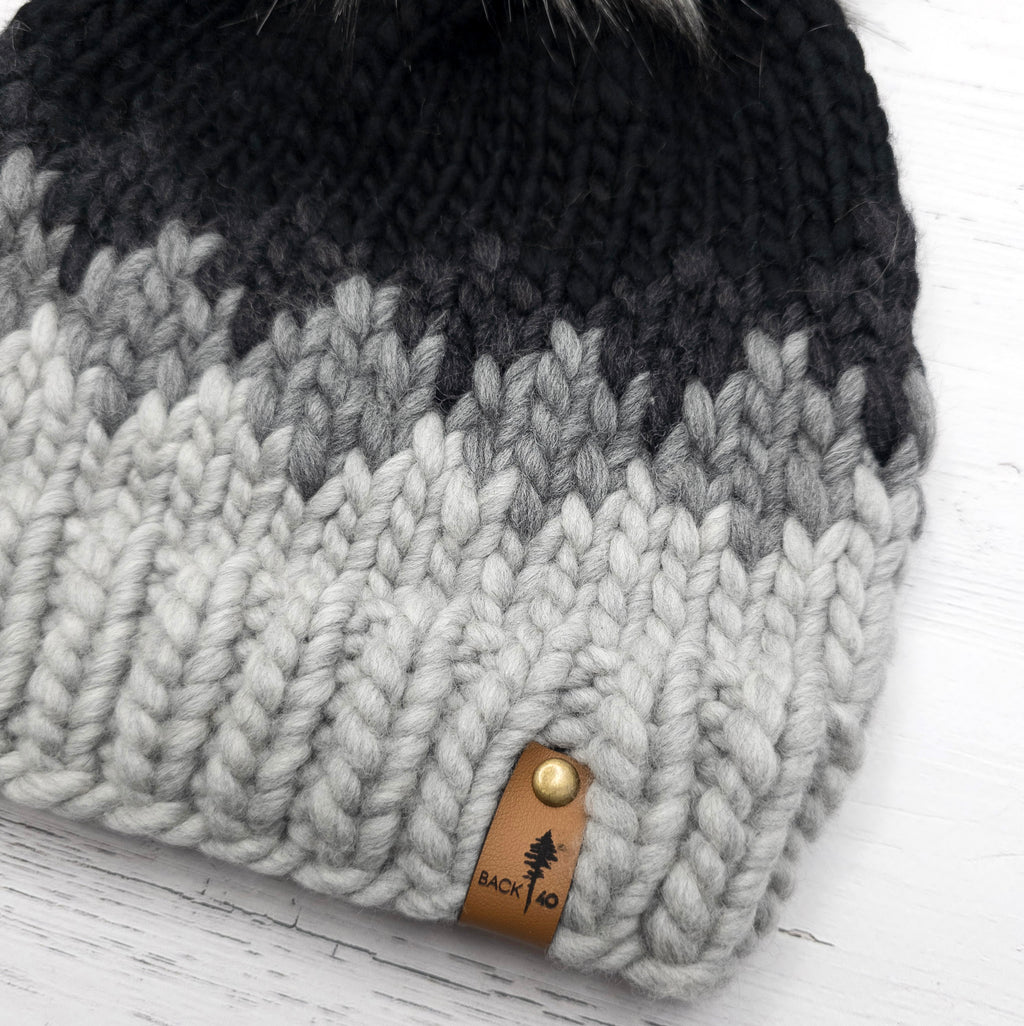 Luxe Line Ombre Beanie (Grey/Black) | Adult