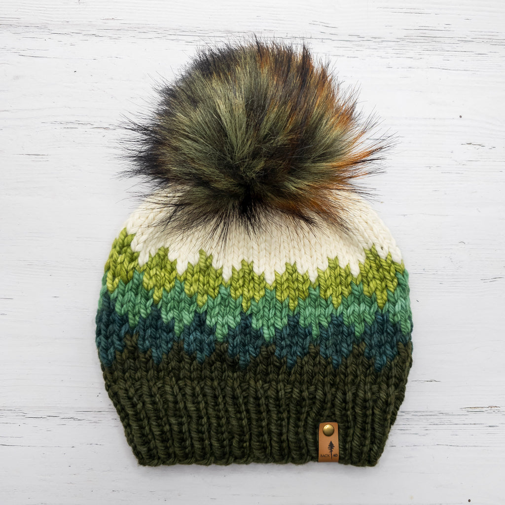 Luxe Line Ombre Beanie (Greens) | Adult