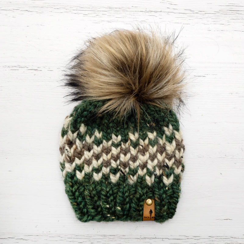 Cascadia Toque (Fir/Oatmeal) | 0-3 Months