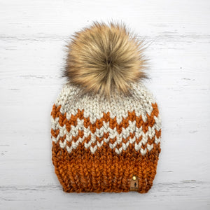 Mountain Beanie (Fall Leaves/Wheat) | 3-9 Years