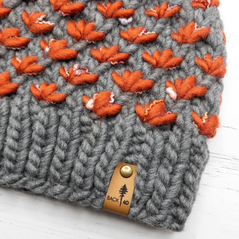 Luxe Line Lotus Flower Beanie (Burnt Orange) | Adult