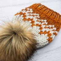 Mountain Beanie (Fall Leaves/Wheat) | 3-9 Years