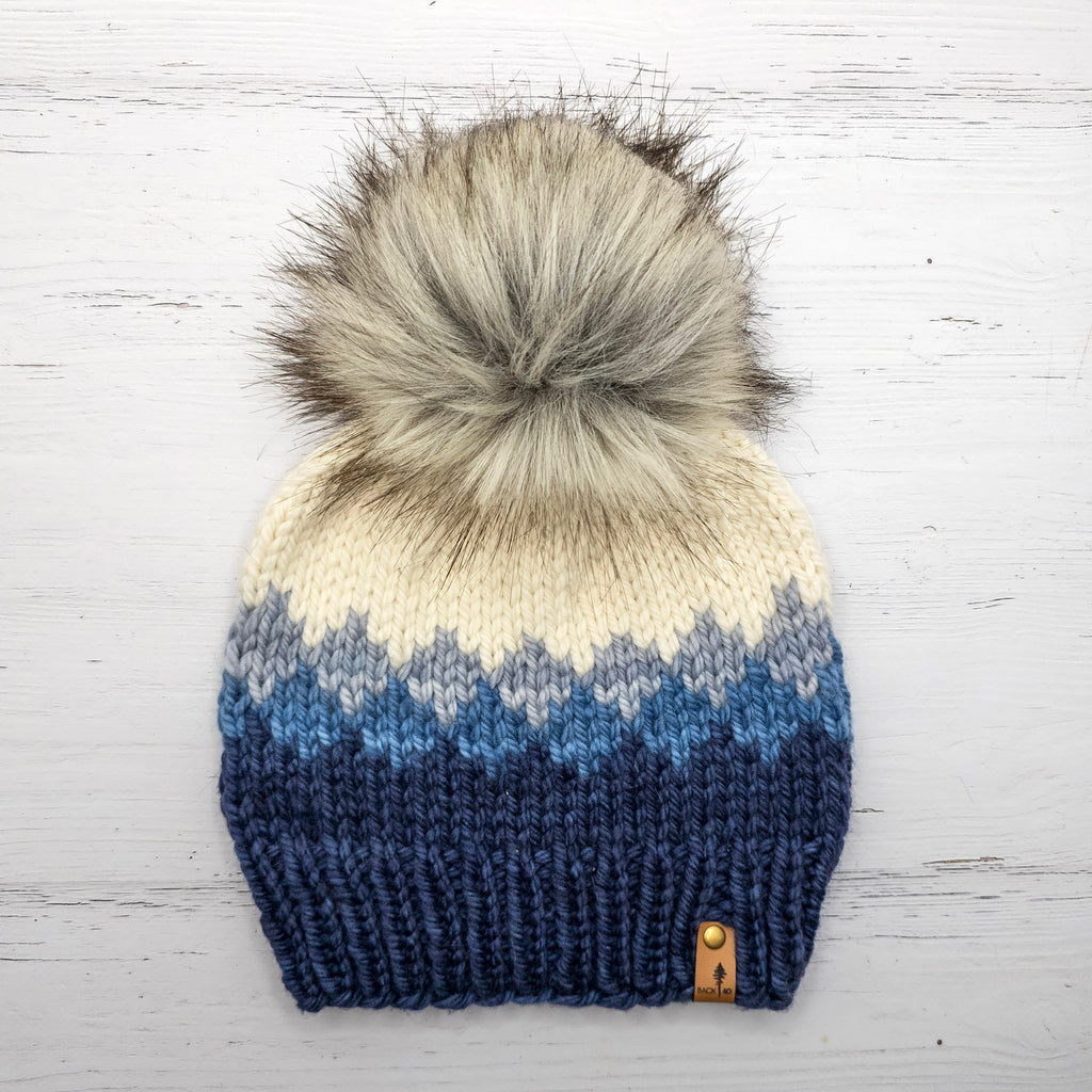 Luxe Line Ombre Beanie (Blues) | Adult