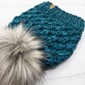 Luxe Line Emilia Beanie (Teal Feather) | Adult