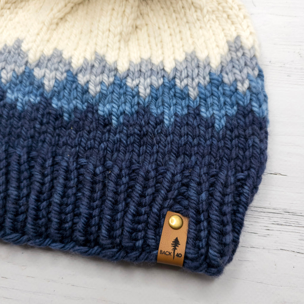 Luxe Line Ombre Beanie (Blues) | Adult