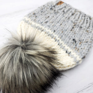 Classic Beanie (Marble Grey/Ivory)  |  3-9 Years