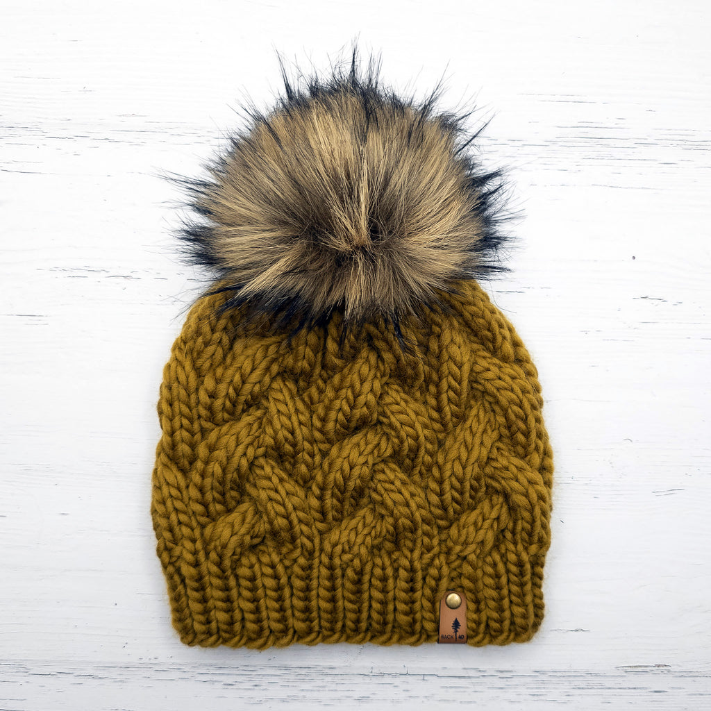 Luxe Line Cable Beanie (Bronzed Olive) | Adult