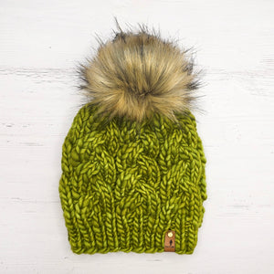 Luxe Line Braided Cable Beanie (Lettuce) | Adult