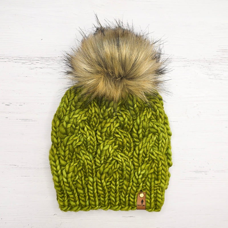 Luxe Line Braided Cable Beanie (Lettuce) | Adult