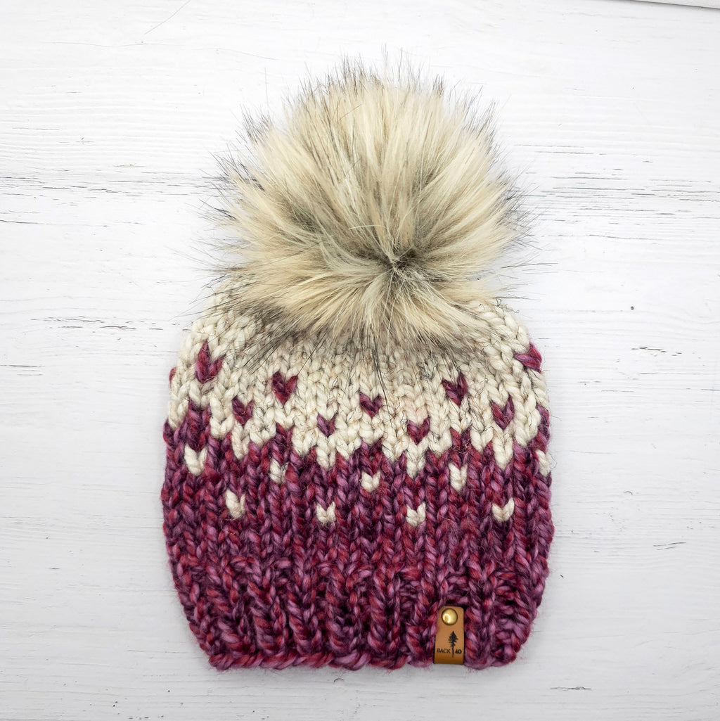 Primaveral Beanie (Wildberry/Wheat) | 3-9 Years