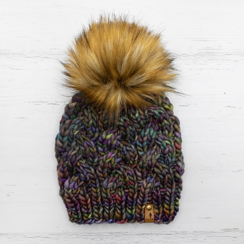 Luxe Line Braided Cable Beanie (Arco Iris) | Adult