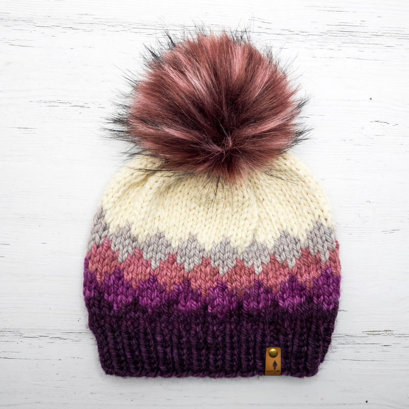 Luxe Line Ombre Beanie (Purples) | Adult