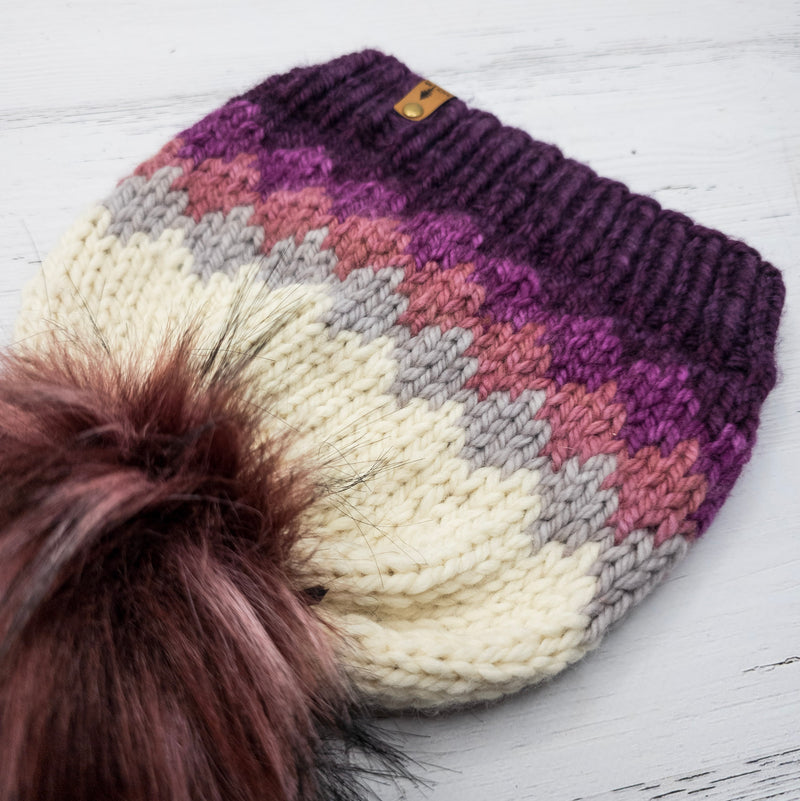 Luxe Line Ombre Beanie (Purples) | Adult