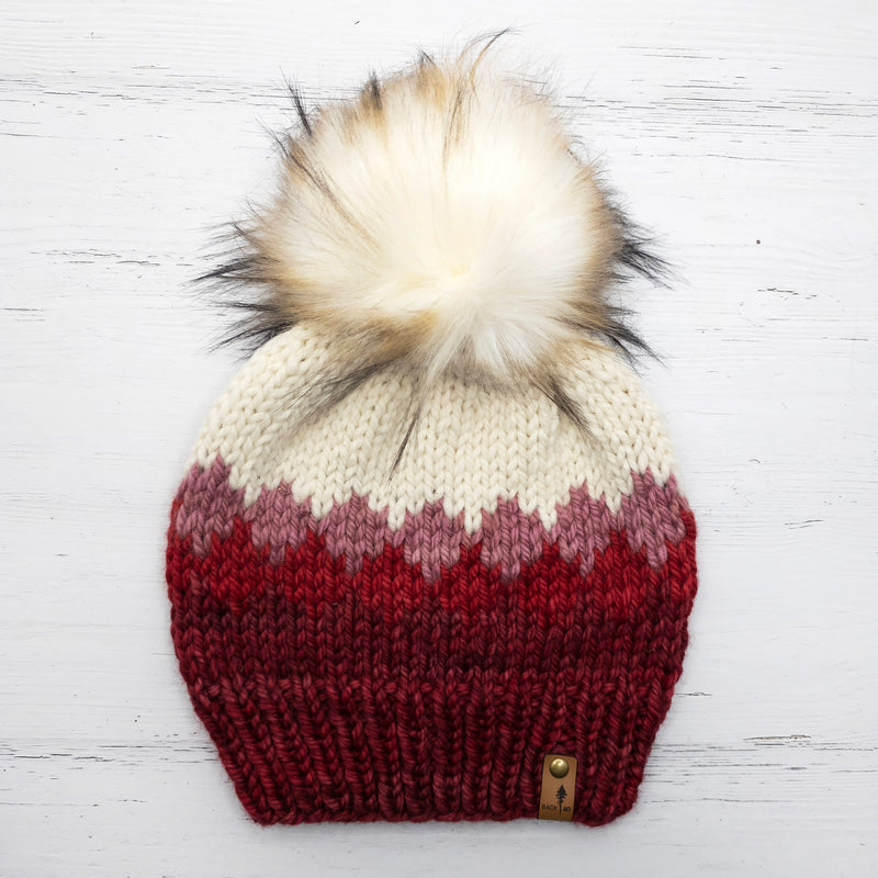 Luxe Line Ombre Beanie (Reds) | Adult