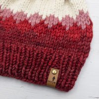 Luxe Line Ombre Beanie (Reds) | Adult