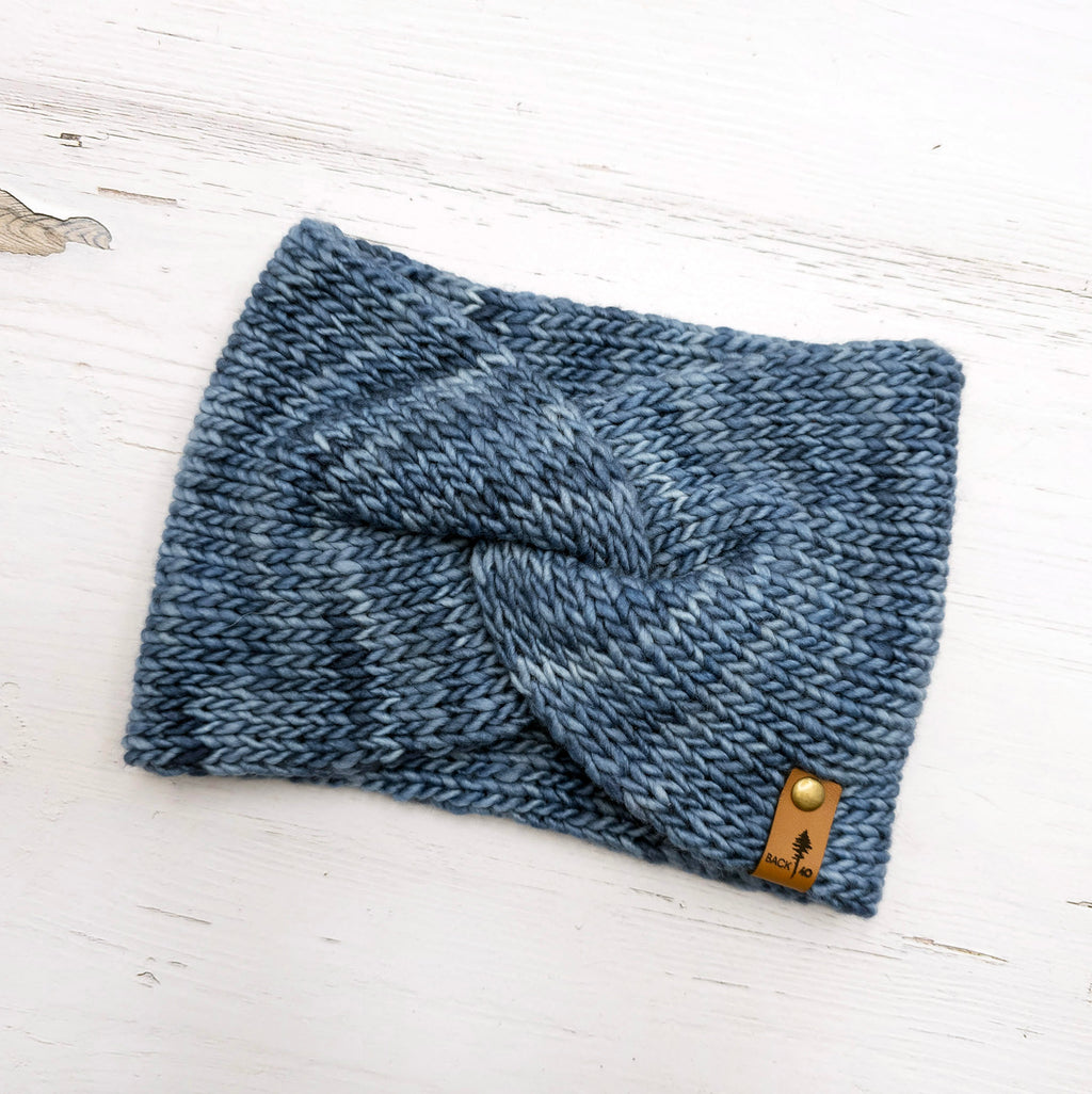 Luxe Line Twist Headband | Blue Smoke